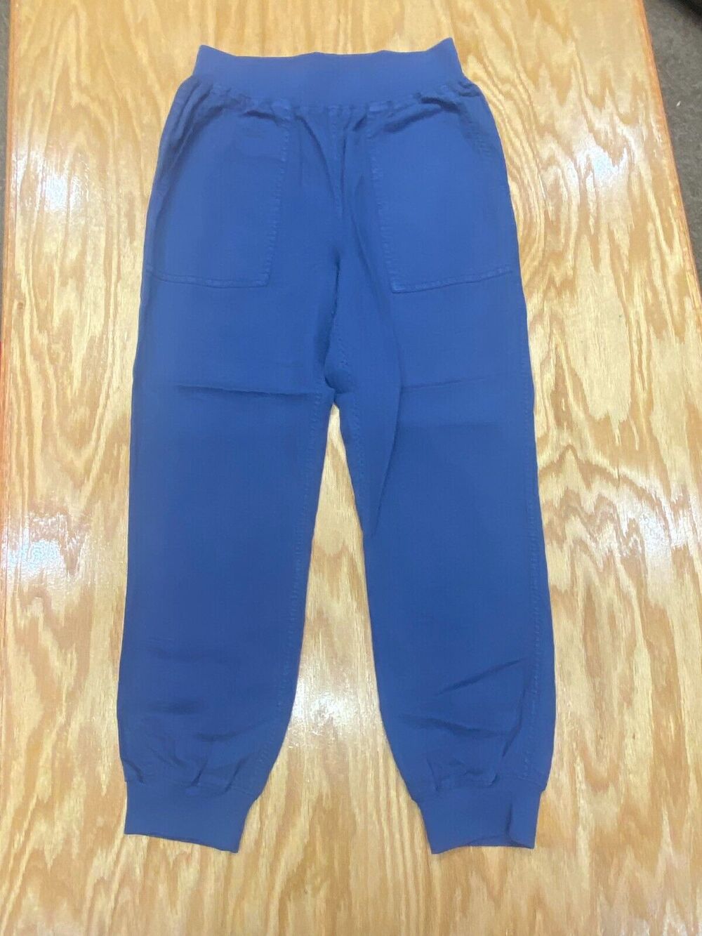 Faherty Jogger Pants Women's Size XS Blue Elastic Waist Slash Pockets Casual B47